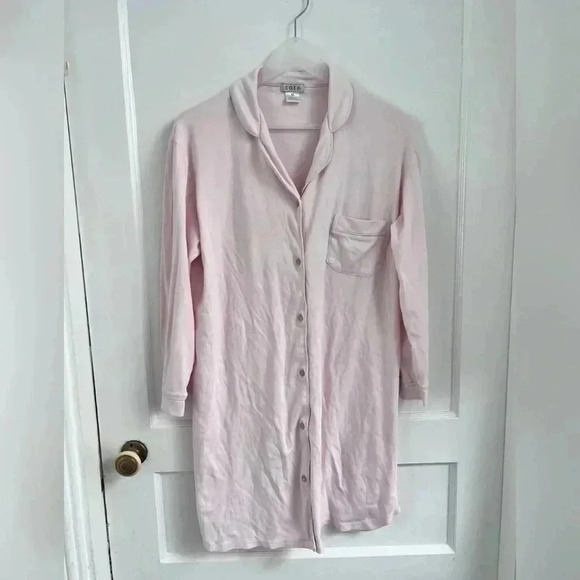 COTN Collection Nightgown Long Sleeve Pink Lounger - Picture 1 of 3